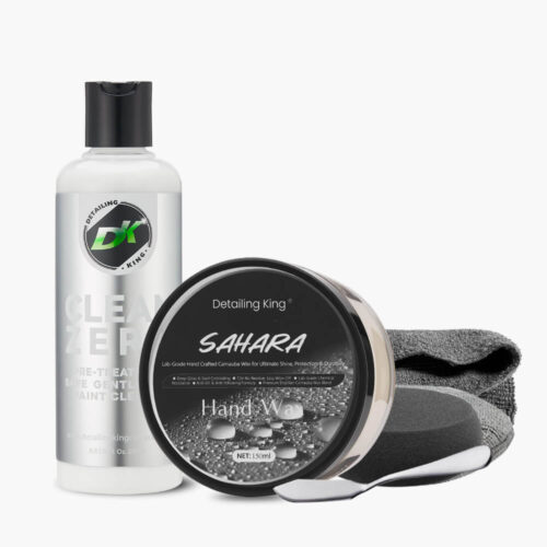 Detailing King Sahara Hand Wax and Clean Zero Paint Pre-Treatment Bundle Kit